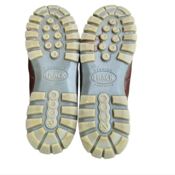 46 ECCO Track 25 Low Gortex Bison Brown Leather Shoe Work Waterproof Men 12 12.5 - Picture 8 of 12